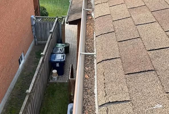 Before Eavestrough Cleaning